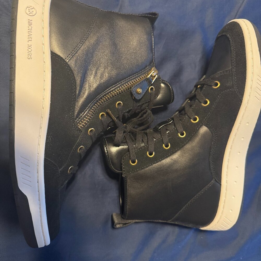Michael Kors Shoes |  Black High Sneaker With Zipper Size 9 | Color:Black